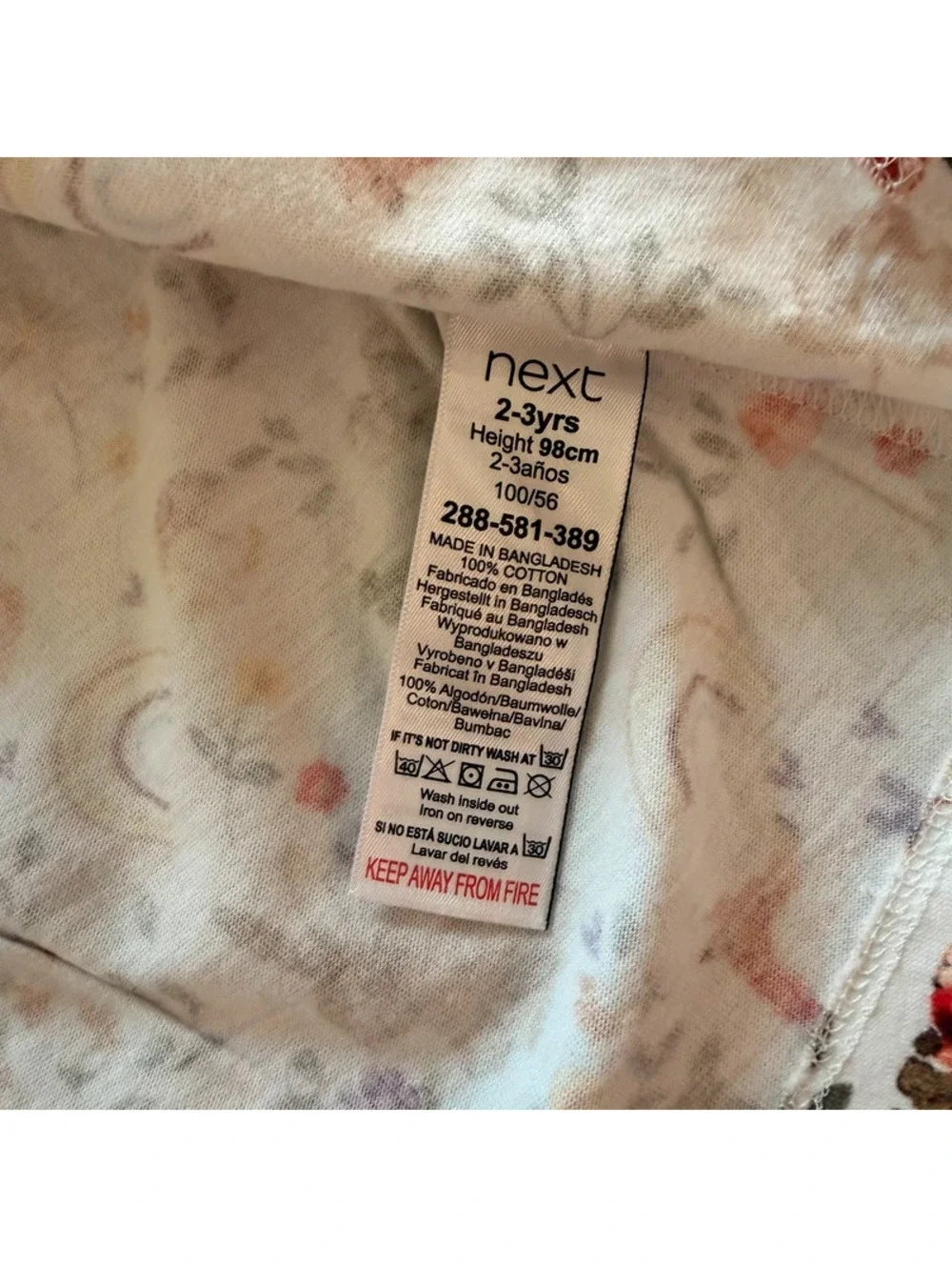 Next Woodland Fairy Fox Bunny Rainbow Dress Girls 2-3Y Cottagecore Cotton